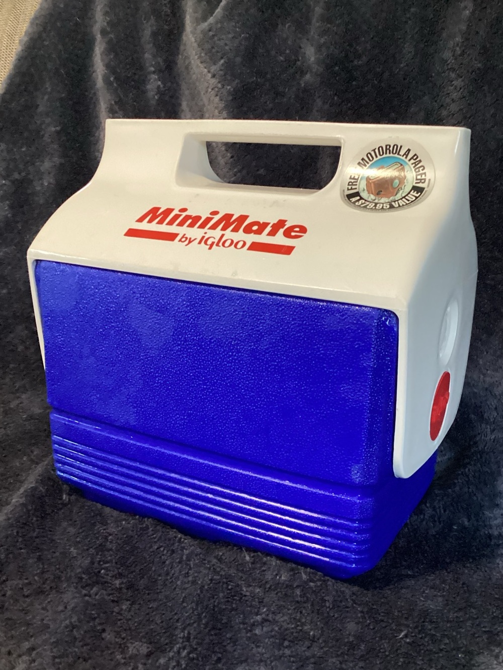 Vintage Minimate Playmate By Igloo 90's Personal Cooler Lunch Box 6-pack Blue